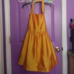Mustard color formal dress